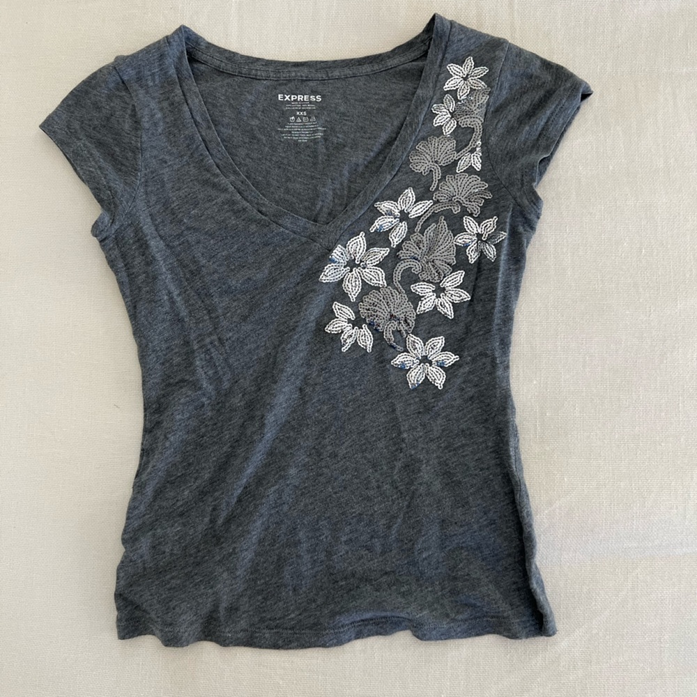 Express sequin embellished top
